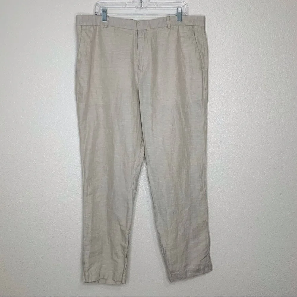 Perry Ellis Linen Blend Men’s Pants, Size 38 x 32